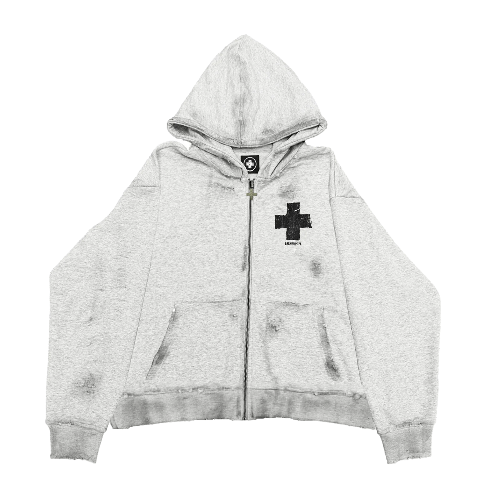 ARCHIVE ZIP-HOODIE GRAY — фото 1