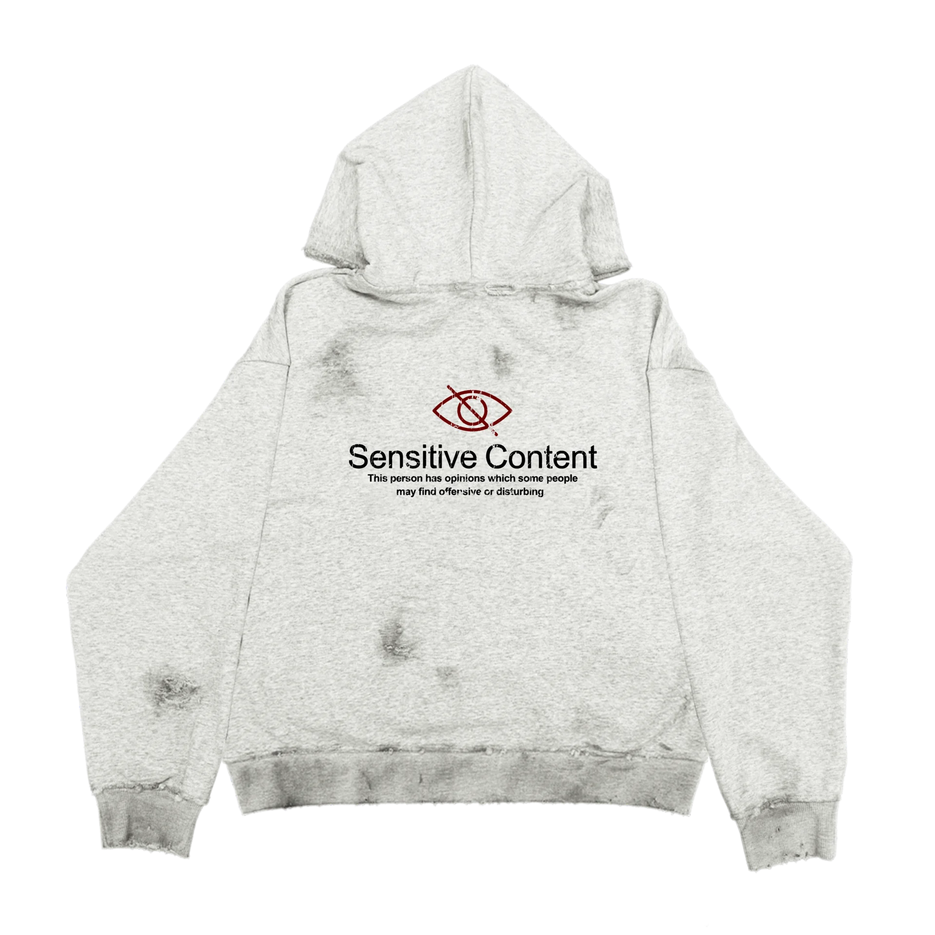 SENSITIVE ZIP-HOODIE GRAY — фото 2