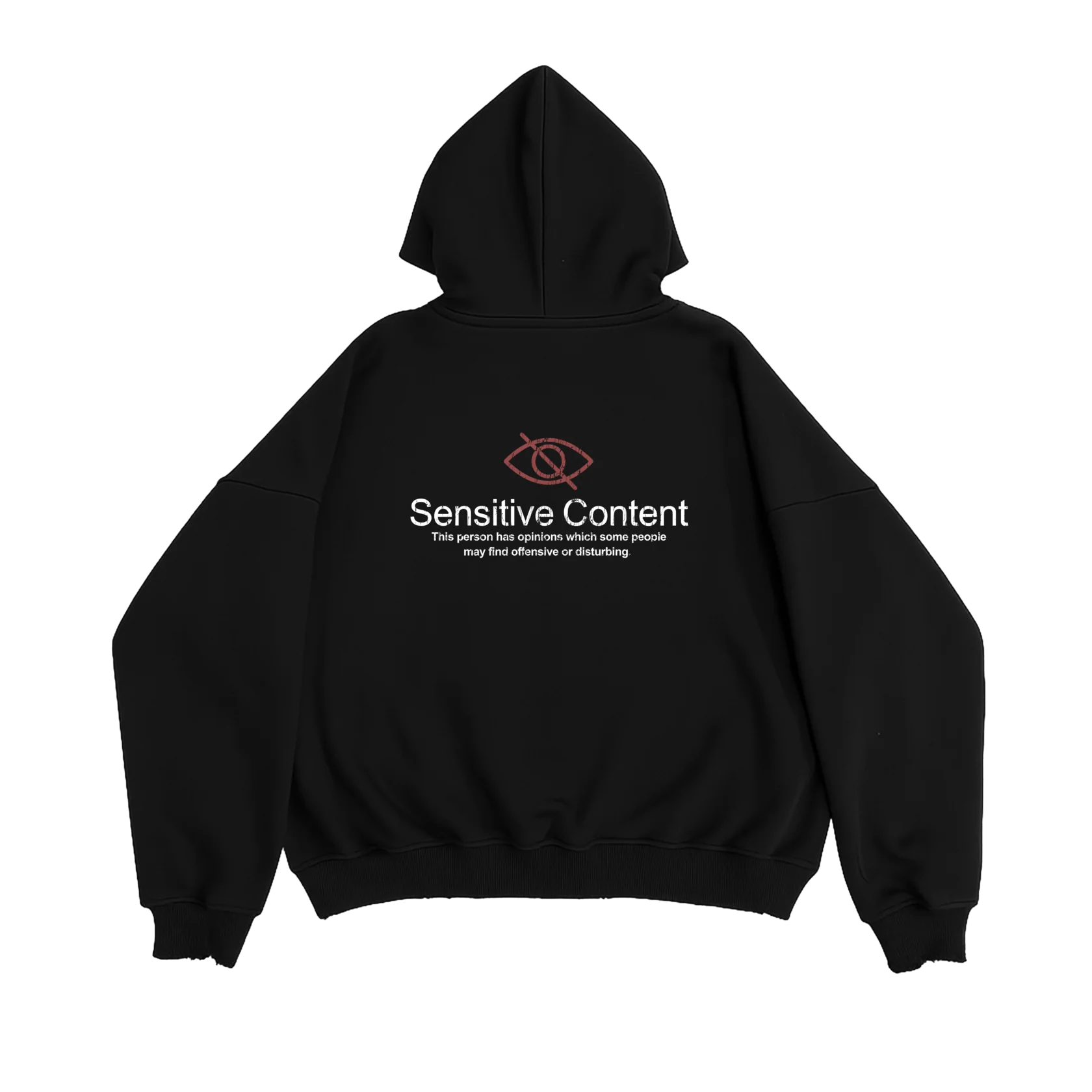 SENSITIVE ZIP-HOODIE BLACK — фото 2