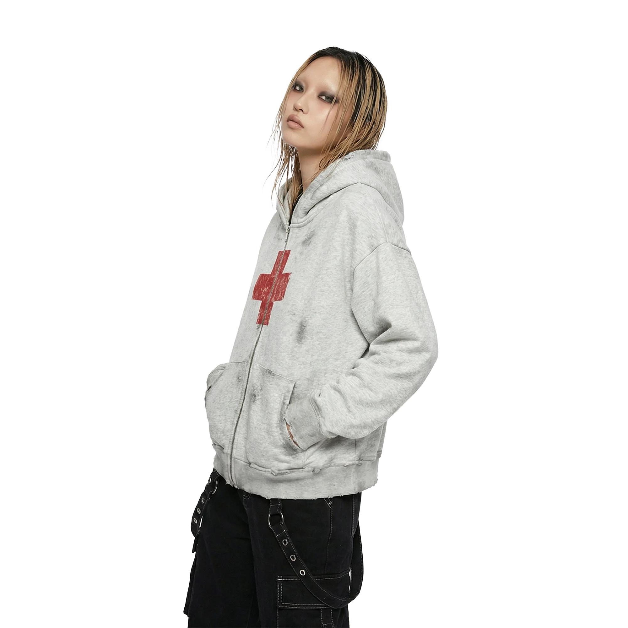 WW+ ZIP-HOODIE GRAY — фото 2