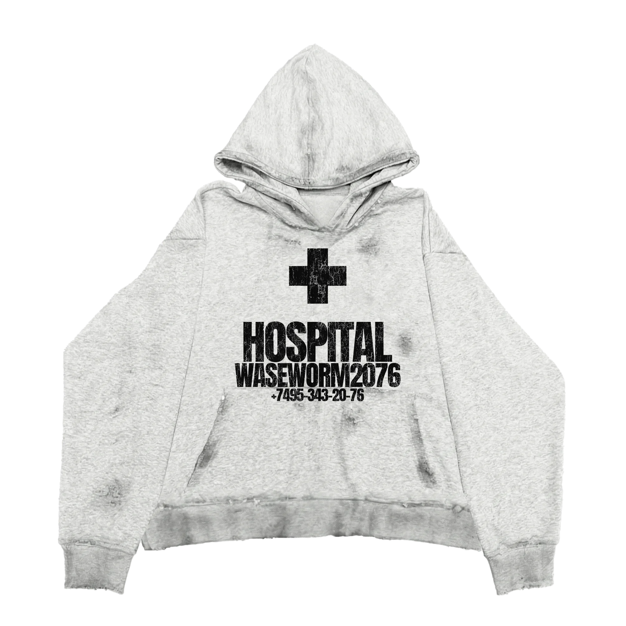 HOSPITAL HOODIE GRAY — фото 1