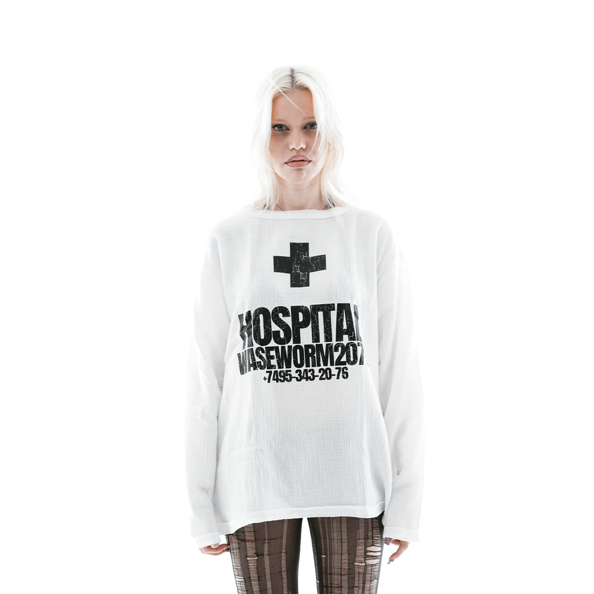 HOSPITAL LONGSLEEVE WHITE — фото 2