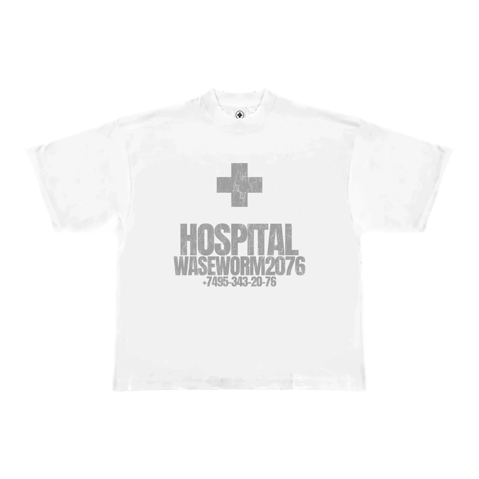 HOSPITAL GRAY T-SHIRT WHITE — фото 1