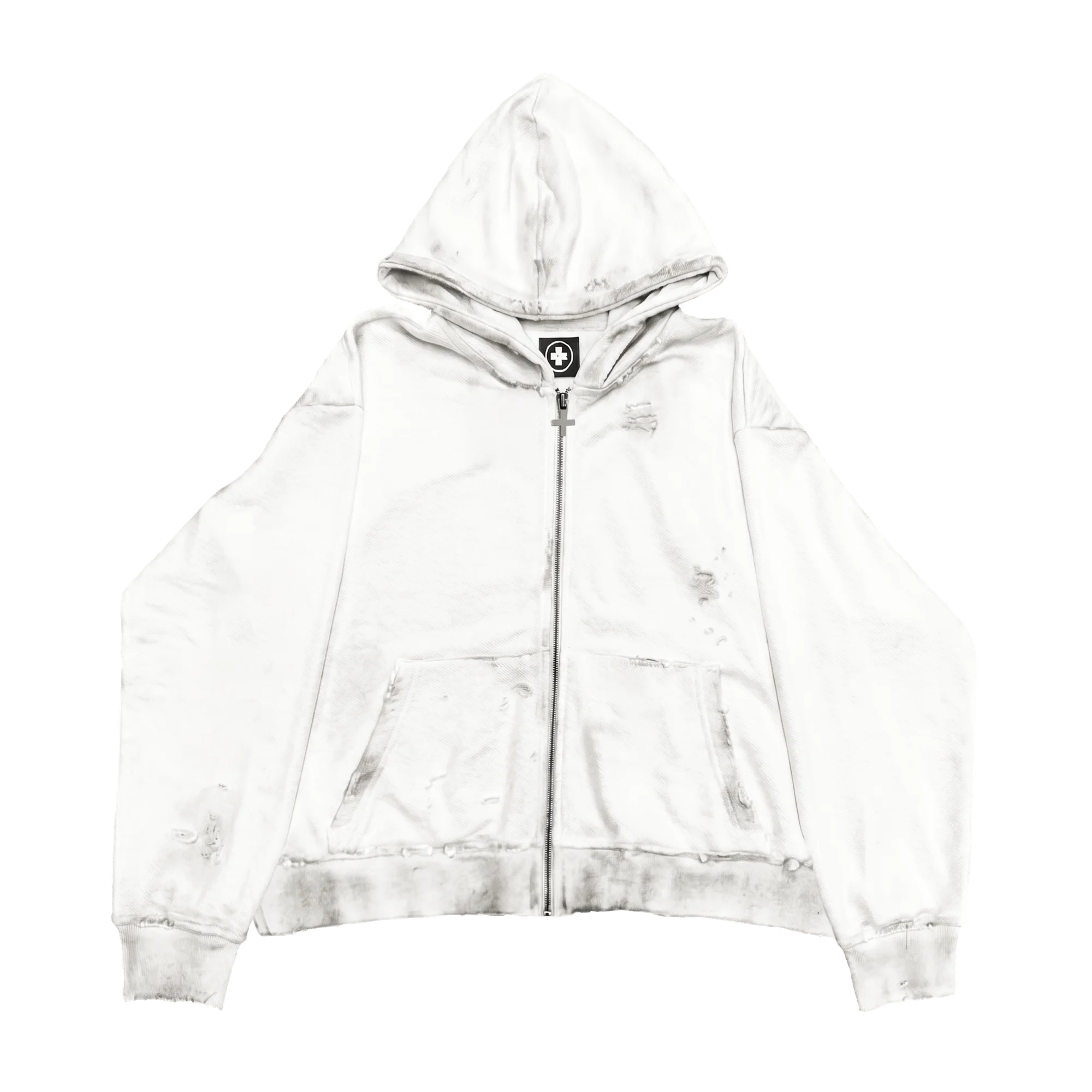 BASE ZIP-HOODIE WHITE — фото 1