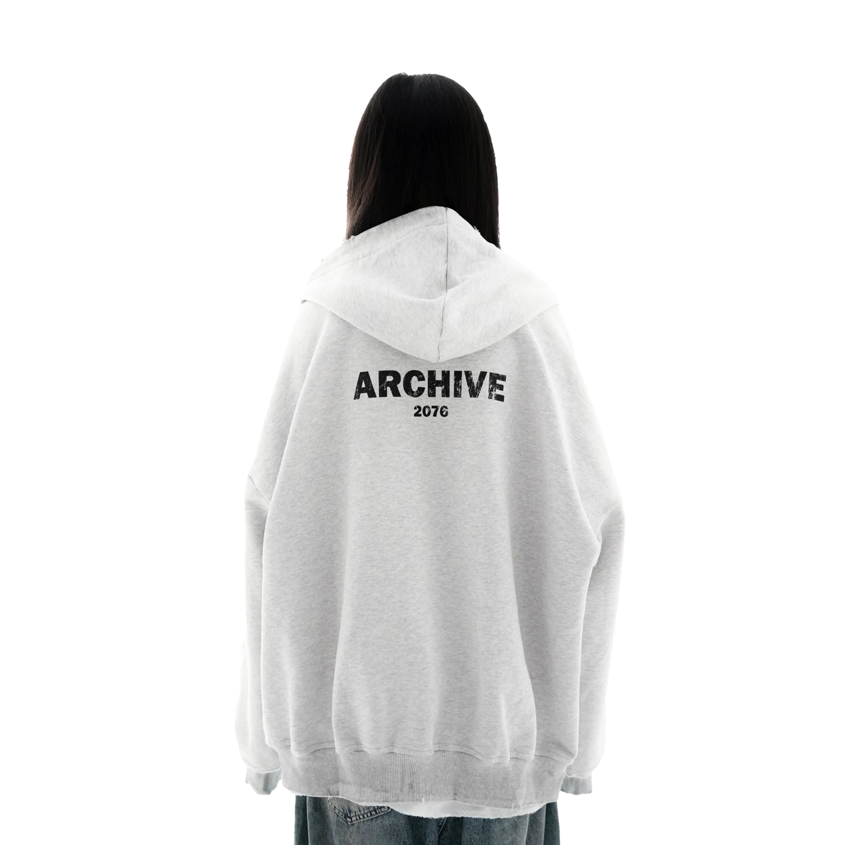 ARCHIVE ZIP-HOODIE GRAY — фото 4