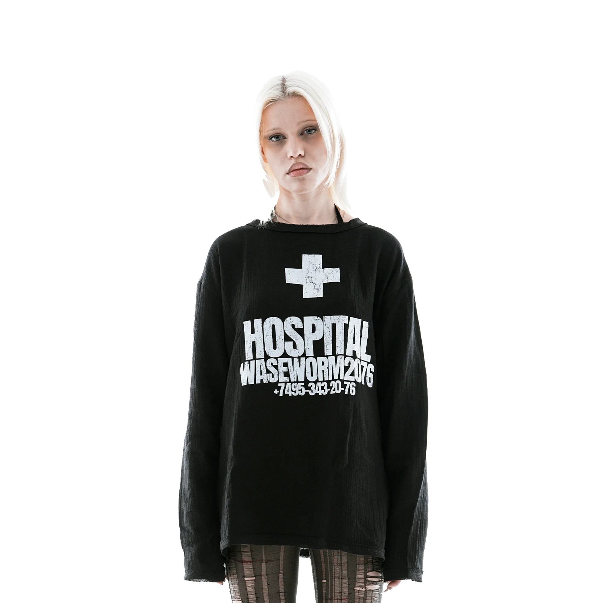 HOSPITAL LONGSLEEVE BLACK — фото 2