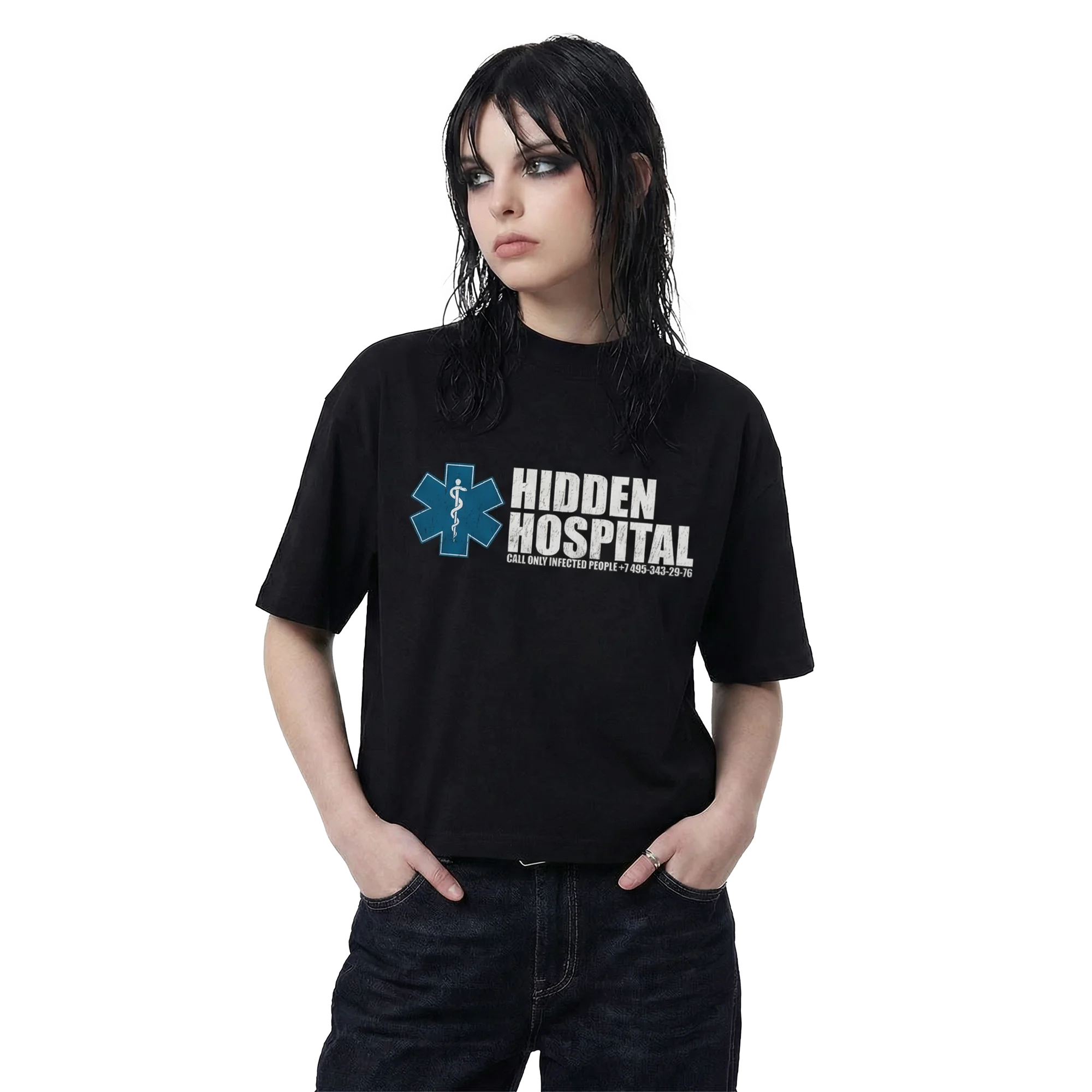 HIDDEN HOSPITAL T-SHIRT BLACK — фото 3