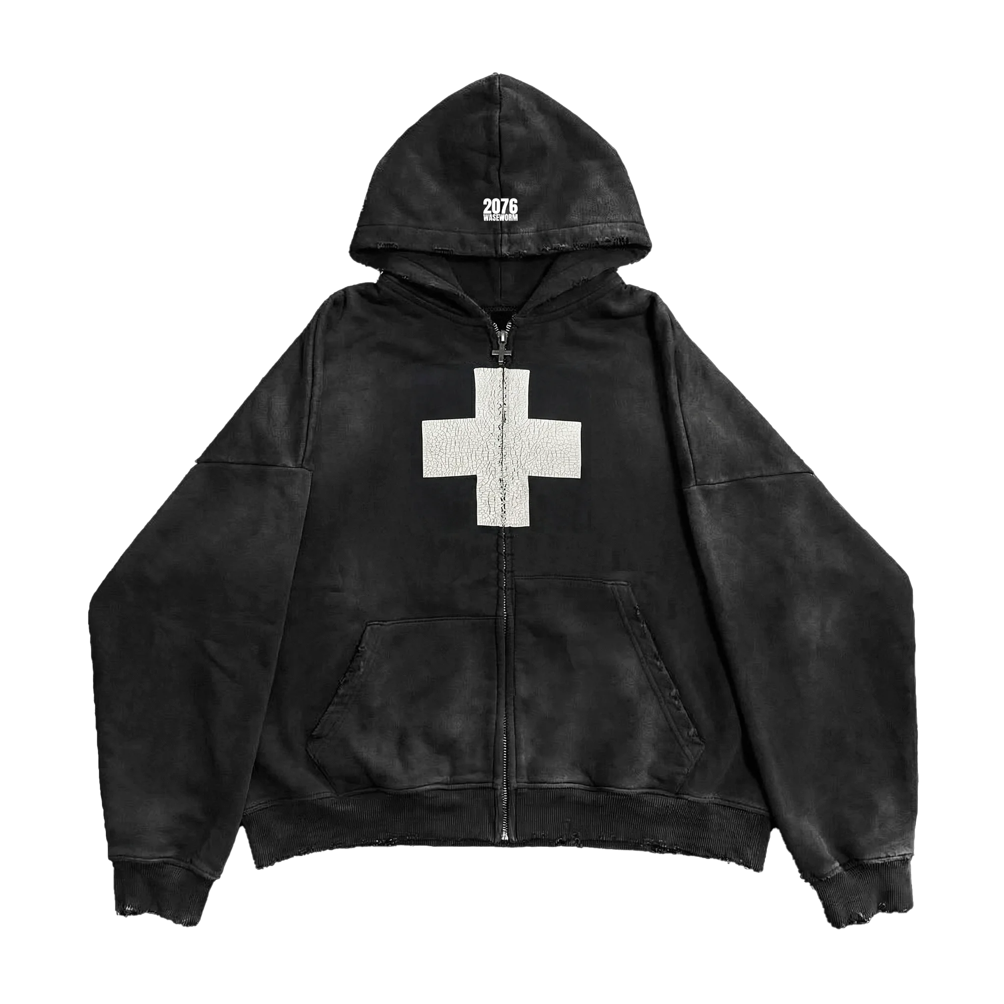 CRACKED ZIP-HOODIE — 8 700 ₽ | WASE WORM