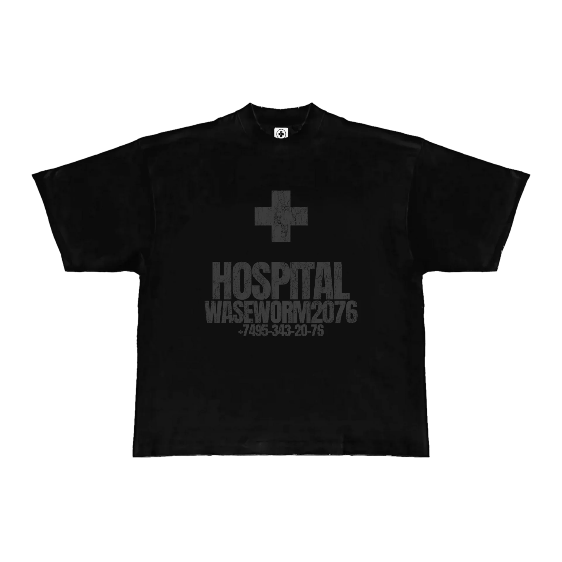 HOSPITAL GRAY T-SHIRT BLACK — фото 1