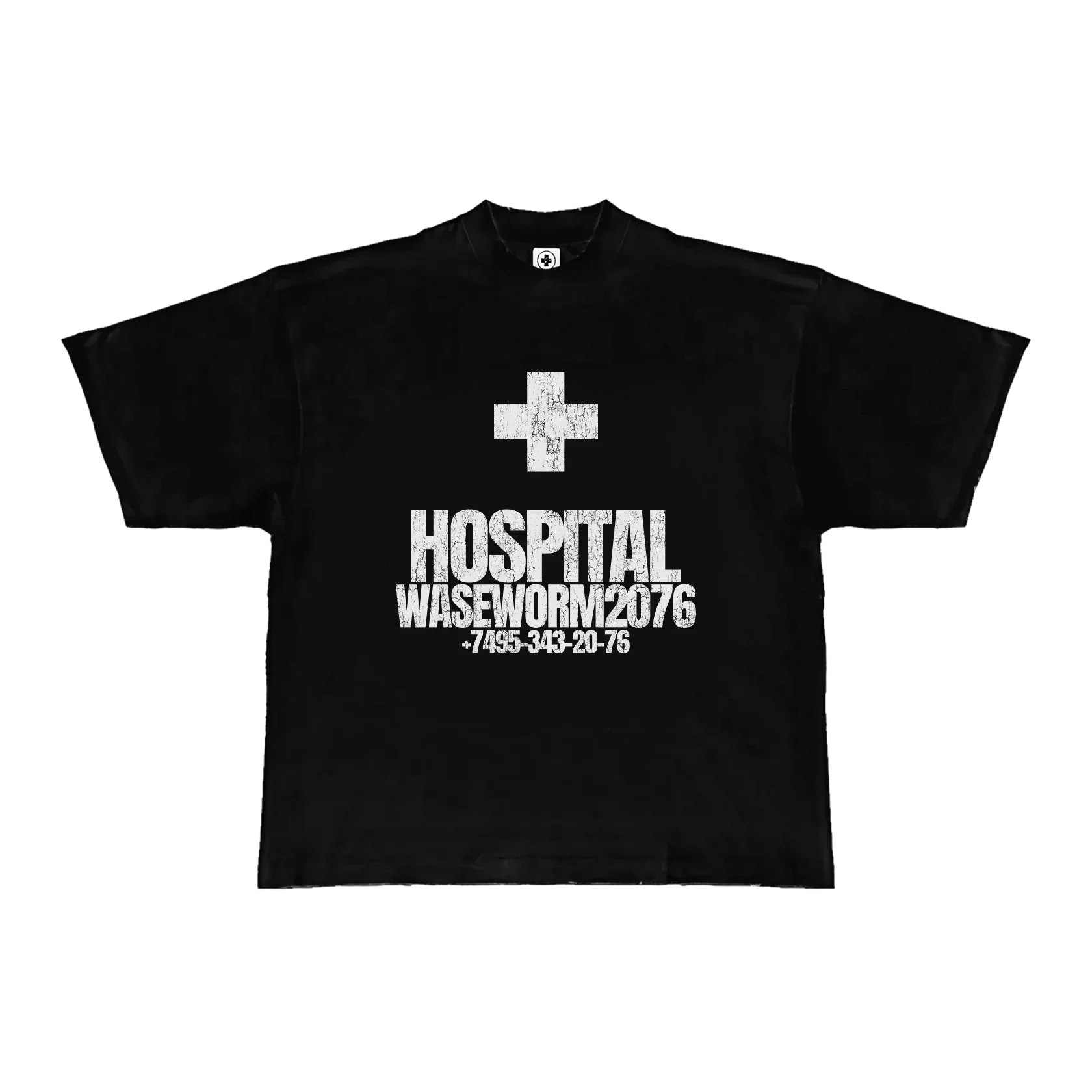 HOSPITAL T-SHIRT BLACK — фото 1