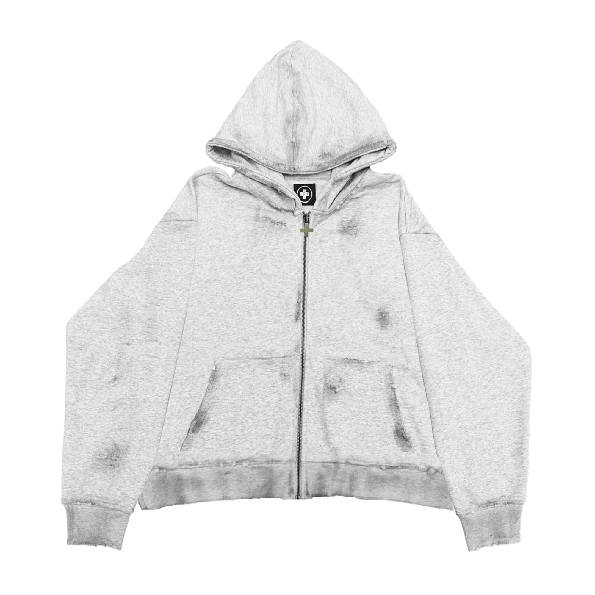 BASE ZIP-HOODIE GRAY — фото 1