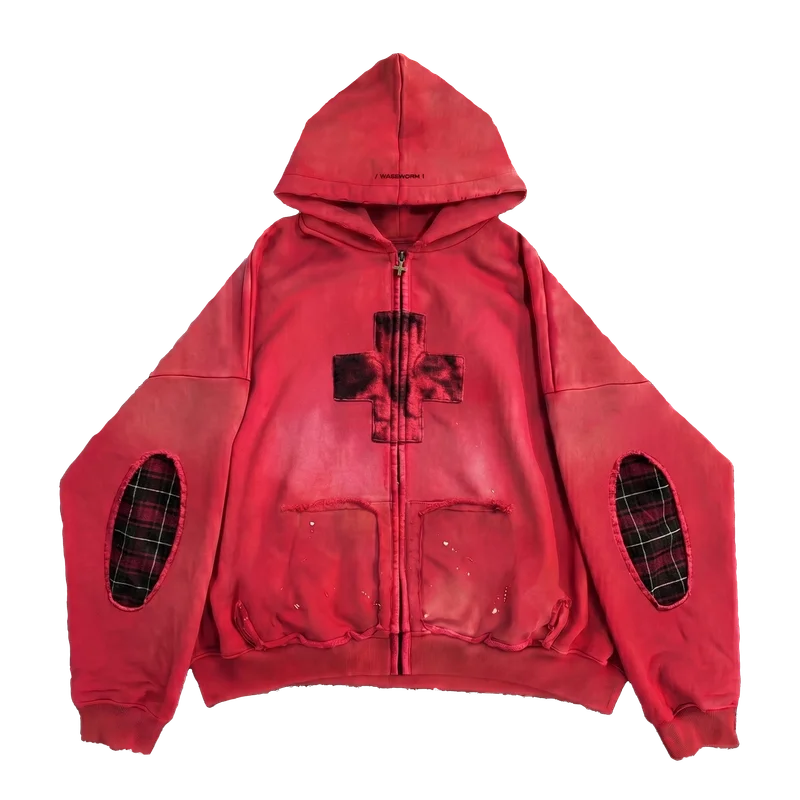 CRACKED ZIP-HOODIE — 8 700 ₽ | WASE WORM